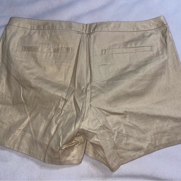 Lilly Pulitzer Shimmering Gold High Waist Shorts - Picture 4 of 6
